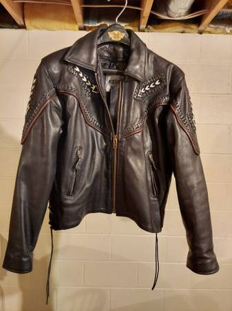 Women's leather riding jacket 1