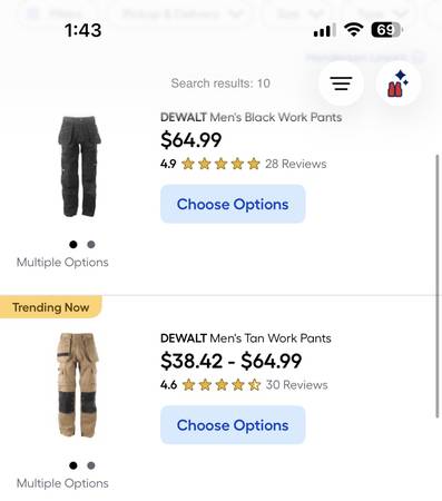 Dewalt work pants 1