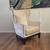 Vintage wingback design accent chair with matching ottoman 3 thumbnail