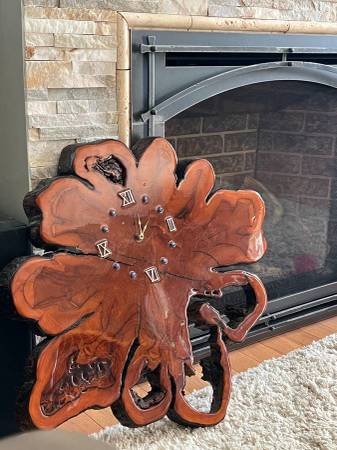 Cypress wood clock 1