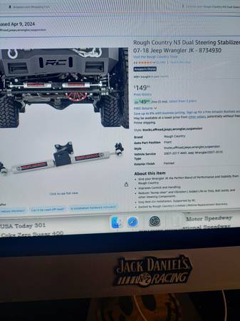 Rough country steering stabilizer,  Jeep wrangler 1