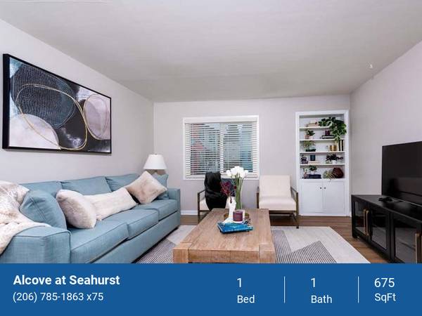 $1,305 / 1br - 675ft2 - Pet-Friendly, Limited Time Specials Running Now! W/D in Apts (Burien)63934290073474120