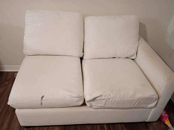 White Sofa 3 + 2 seater L Shape 1