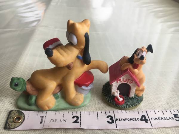 Vintage Disney Pluto Figurines - Lot of 2 1