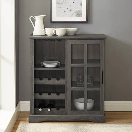 Lennon Sliding Glass Door Bar Cabinet 1