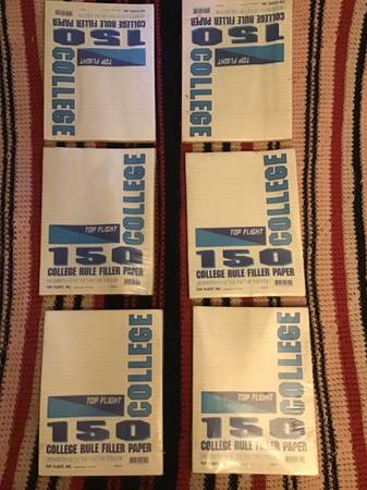 6 Packages 150 Sheets College Rule Filler Paper 1