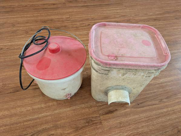 Chicken feeder and waterer 1