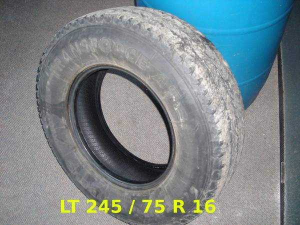 One Firestone Transforce AT LT245/75R16 tire 1