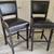 2, Brown faux leather, studded seat bar stools 5 thumbnail