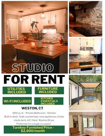 $2,400 / 500ft2 - Estudio altamente calificado en zona boscosa, a minutos de ciudades (CT)63689574225153123