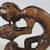 African Tribal Native Hand Crafted Man & Woman Kissing Wood Sculpture 2 thumbnail