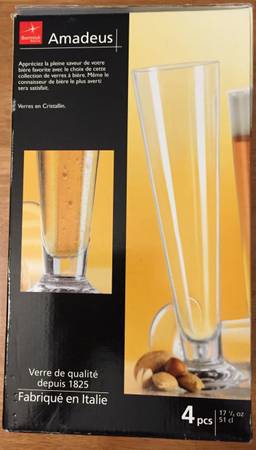 NEW Bormioli Rocco Amadeus Beer Glasses (Set of 4- made in Italy) - $30 (Broomfield)63471176548225121