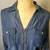 INC Size 6 Blue Denim Zip Front Long Sleeve Dress Drawstring Waist 5 thumbnail
