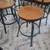 Oak swivel stools adjusts counter or bar height 7 thumbnail