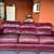 Maroon Original Leather Sofa 1 thumbnail