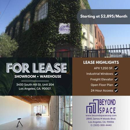 Prime Creative Studio/Showroom Space in Downtown LA – Now Leasing! 1