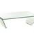 HEAVY Glass Coffee Table with Waterfall Sides 1 thumbnail