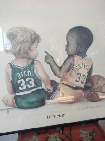 Larry Bird 🐦 Magic Johnson Art Print 1