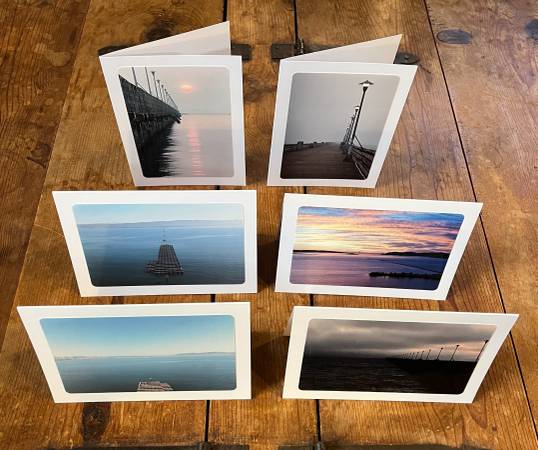 Six Views Of Berkeley Pier - Handmade Gift Cards + Envelopes Fine Art 1