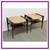 Pair Of Walnut + Travertine End Tables By Bertha Schaefer 2 thumbnail
