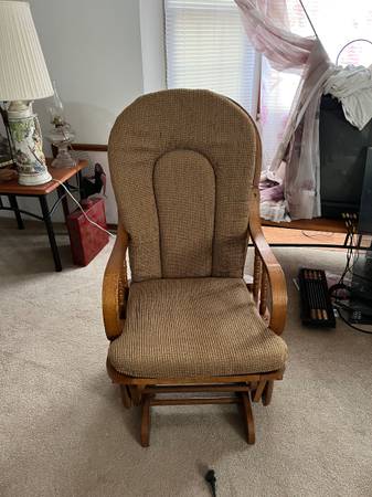 Oak Glider rocking Chair 1
