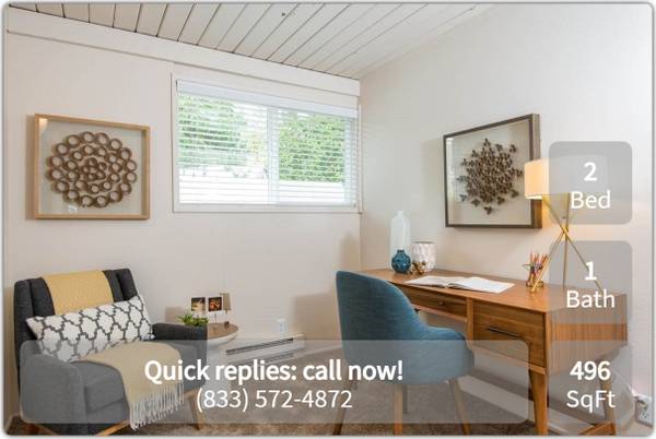 $1,671 / 2br - 496ft2 - Dog and Cat-Friendly 496 SqFt 2 Bed / 1 Bath! Pets Welcome Here! (Corvallis)63624669273473121