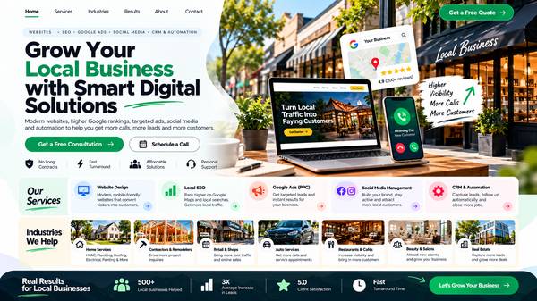 Simple website + lead tracking crm setup for small businesses 1