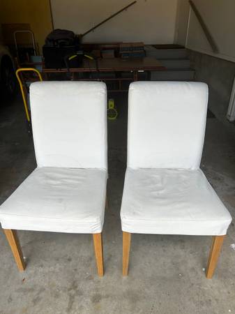 IKEA Slipcovered Chairs (pair) 1