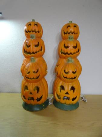 Halloween Lighted 34 inches tall  Decorations 2 for $40.00 1