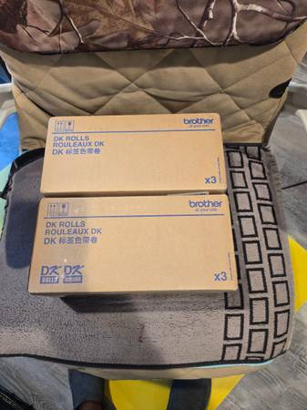 BROTHER SMALL ADDRESS LABELS 3 ROLLS PER BOX (2) BOXES 1