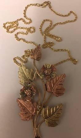 Diamond TriColor BHG Pendant 12K GOLD 1