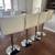 4 Adjustable Swivel Bar Stools – Cream Faux Leather 9 thumbnail