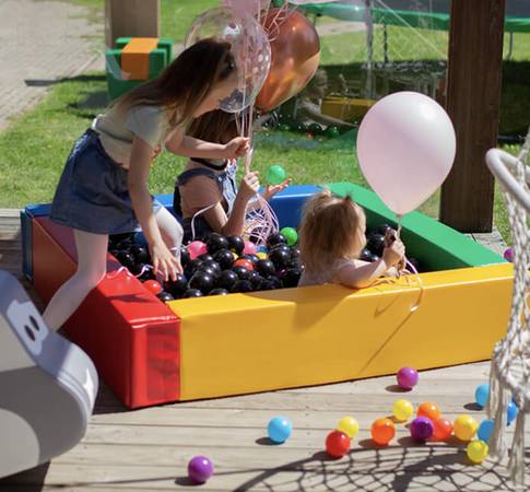 sunday bounce houses we are open  trex slide dry slide toddler tables 1