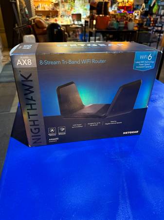 New - Never Opened - Netgear Nighthawk 8-Stream Tri-Band WiFi 6 Router (RAX70) 1