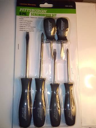 New Screw  Drivers 6 pc. Set ,Pittsburgh brand 1
