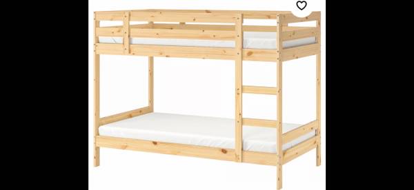 Twin bunk bed. 1
