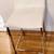 White chair stool chrome frame Mid Century Modern kitchen counter dining bistro 4 thumbnail