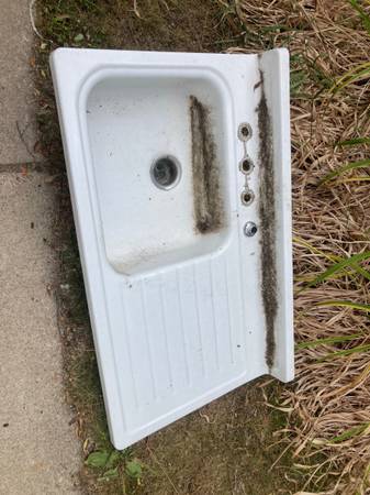 Enamel kitchen sink antique 1