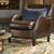 BOWER Brown Leather Accent Chair 2 thumbnail