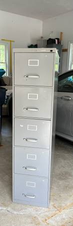 Five drawer vertical metal file cabinet - heavy duty 1