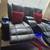Black Leather Dual Powered Reclining Love Seat 2 thumbnail