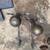 🕰️ Antique Brass Cannonball Top Fireplace Andirons – 12" – Original P 7 thumbnail