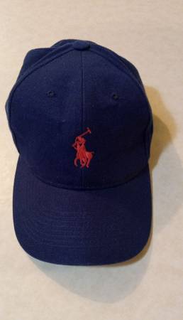 Like New Polo Ralph Lauren Chino Baseball Hat Cap Navy Blue Sm - Med 1