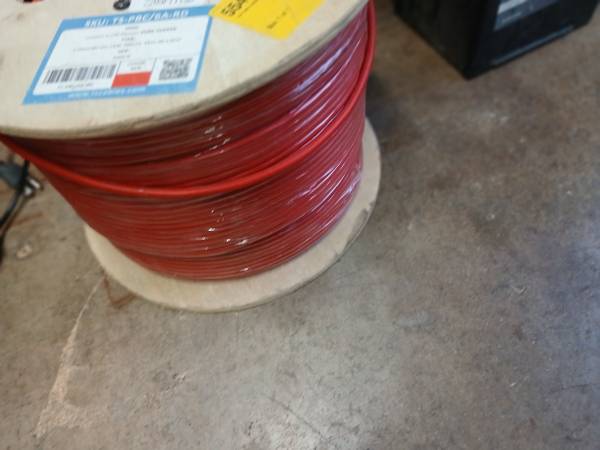 Plenum network cable- red, 1000ft CAT 6A 1