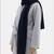 THEORY OVERSIZE SOFT CASHMERE COZY SCARF NEW M108707R INKWELL DK NAVY 1 thumbnail
