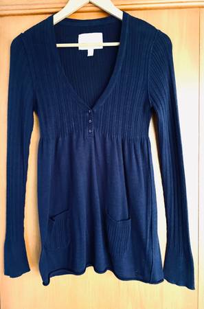 Women's Knitted Tunic Navy Blue 1