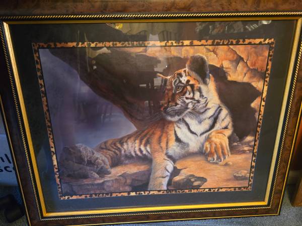 Framed Home Interiors Tiger Artwork 1