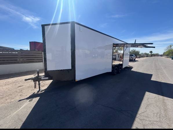8.5 x 24 FT plus V nose Enclosed Trailer 1