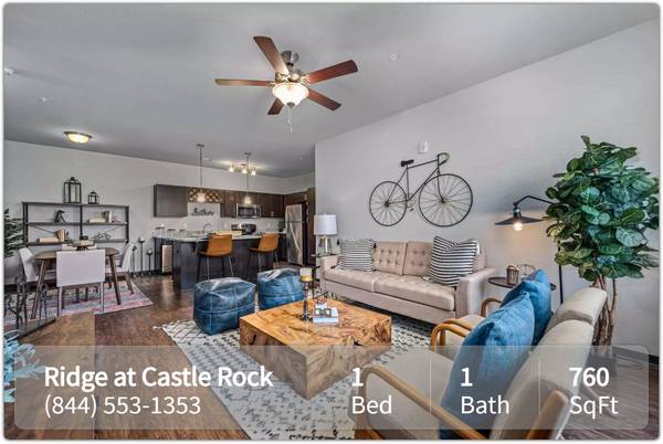 $1,559 / 1br - 760ft2 - 6 Weeks Free! Comfortable convenience at Ridge at Castle Rock! (Castle Rock - Denver and Colorado Springs)63920603424514121