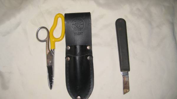 Fiber Tech, Telcom Tech, Cable Tech, Klein Scissors, Black Pouch. 1
